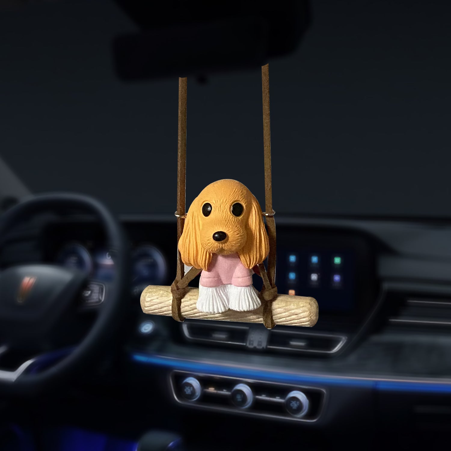 Wholesale Car Swing Puppy Car Rearview Mirror Decorative Pendant